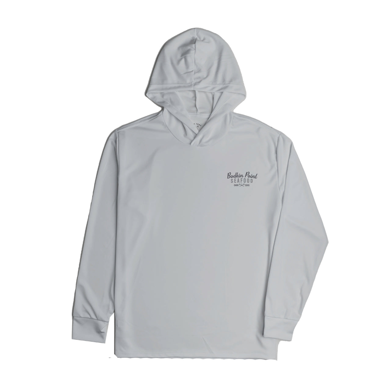 Dark Seas Men's Crab Stand-Uv Hooded Ls Tee Pearl Grey T-Shirts