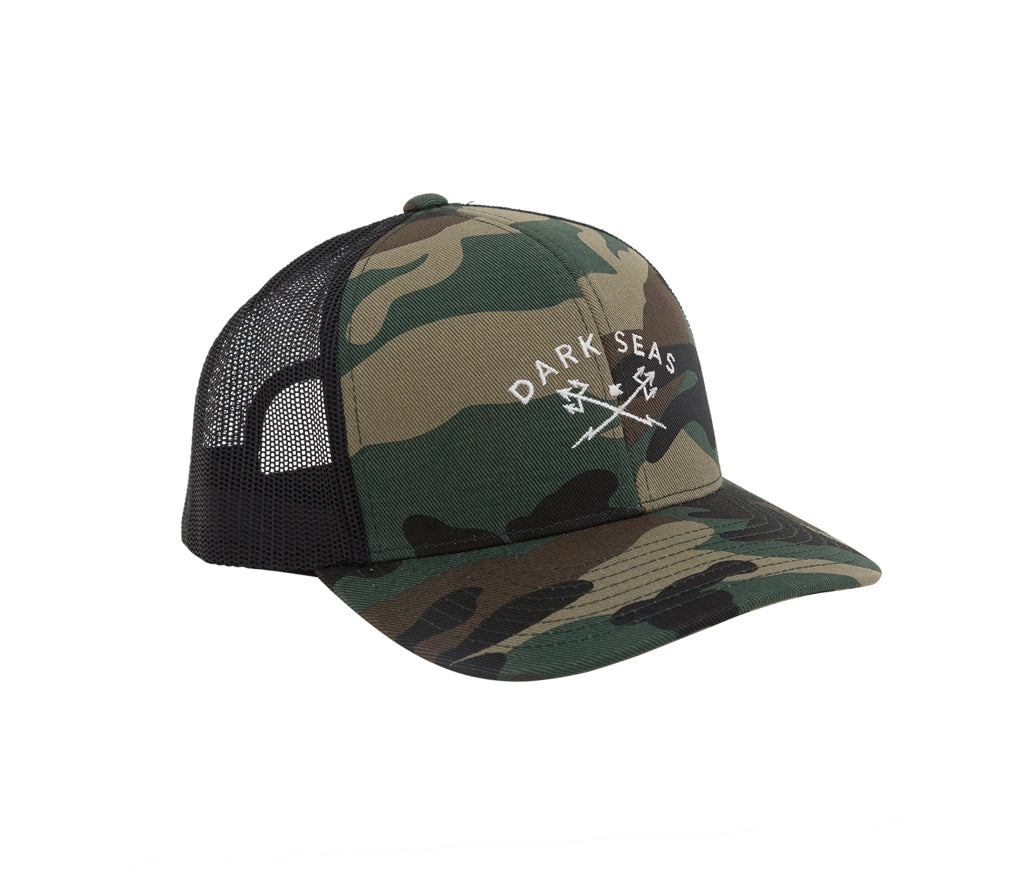 Dark Seas Men's Murre Hat Camo Black Hats
