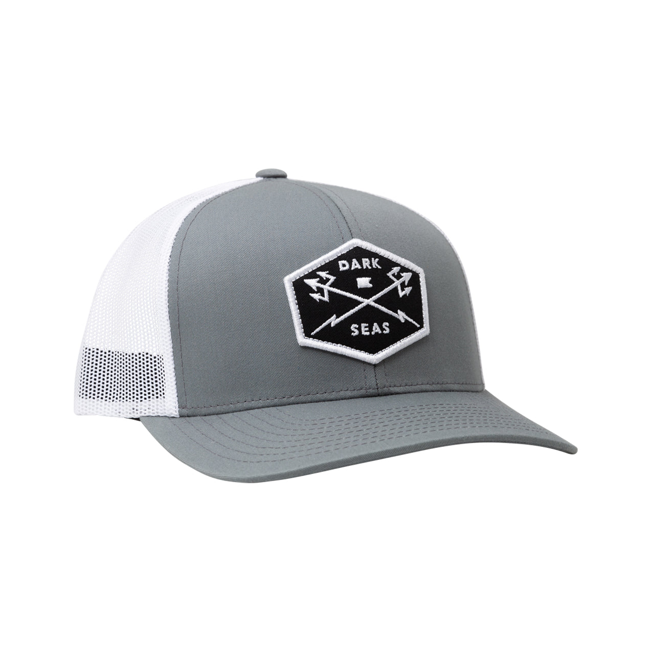 Dark Seas Men's Progress Hat Grey White Hats