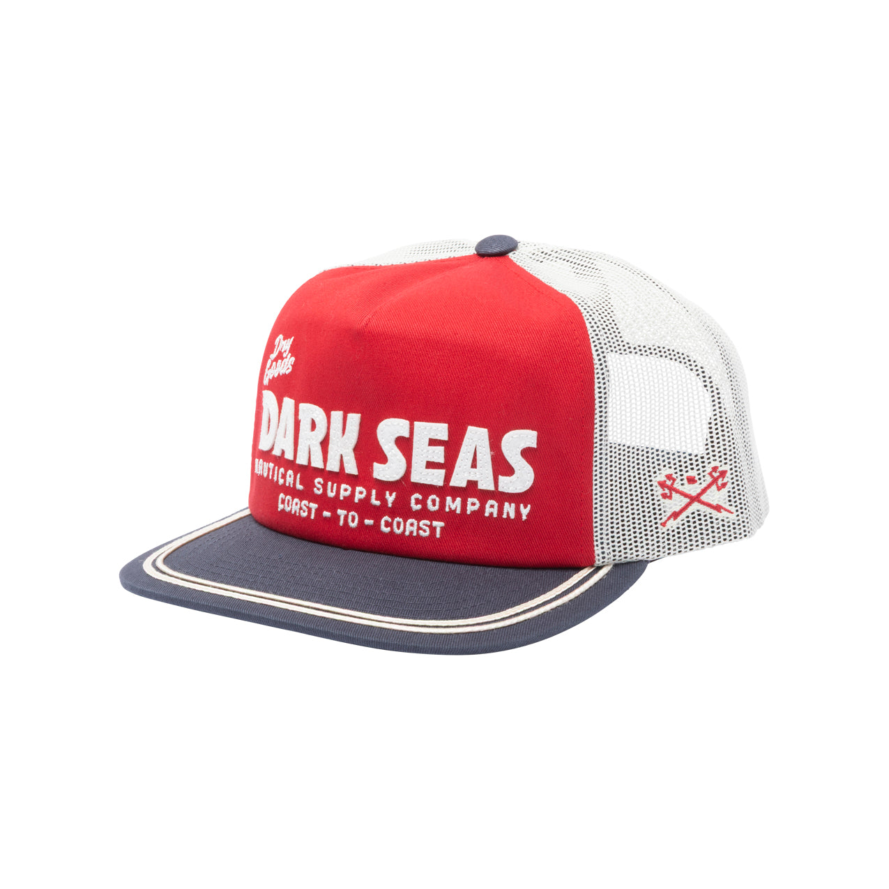 Dark Seas Men's Newport-Hat Red Blue Hats