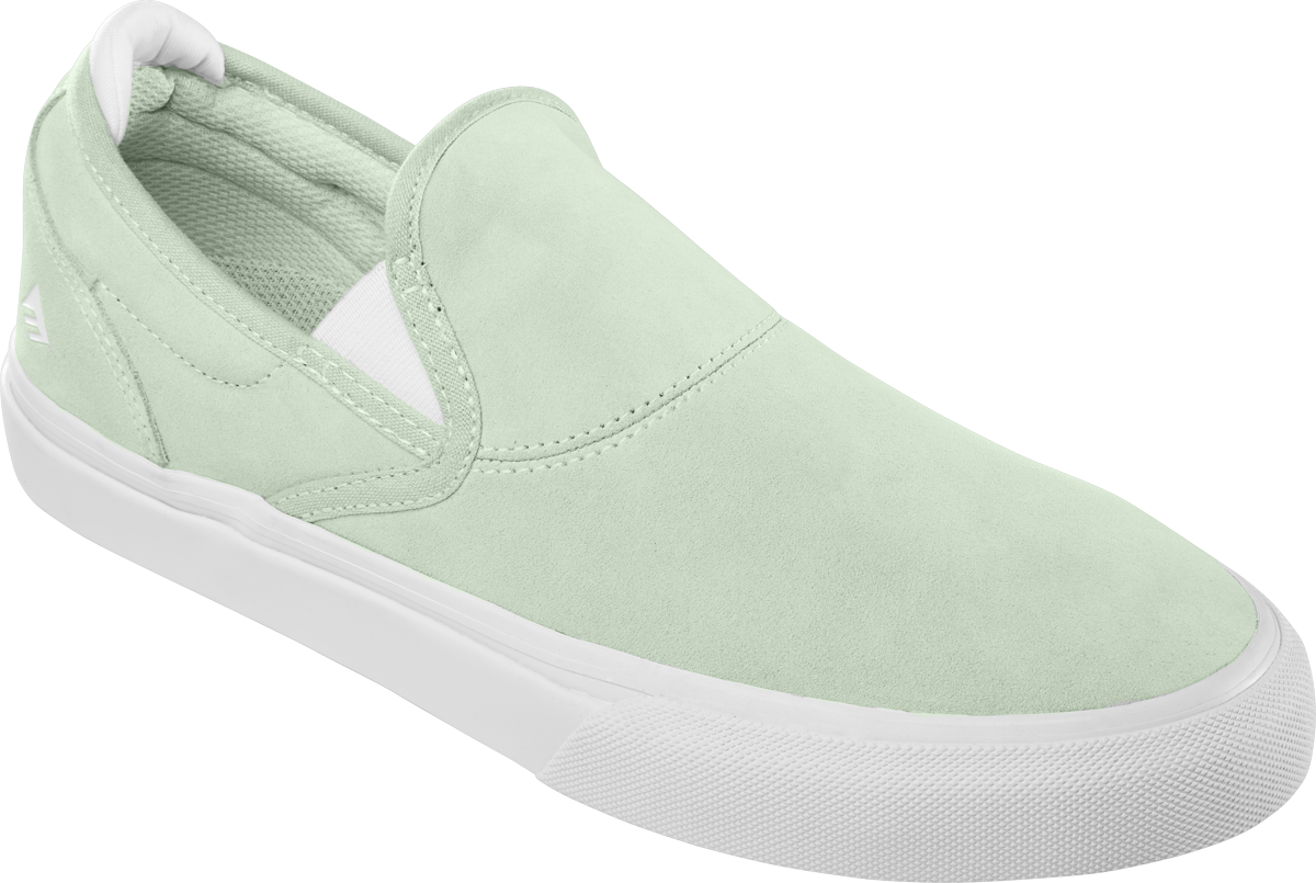 Emerica Mens Wino G6 Slip-On Light Green Shoes