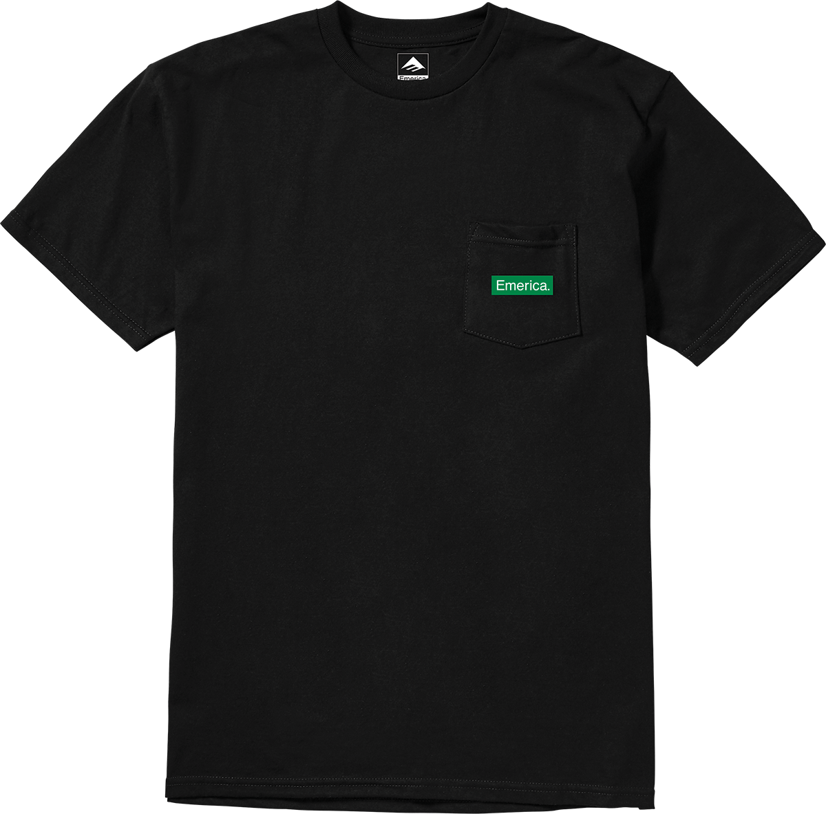 Emerica Mens Pure Triangle Pocket Tee Black T-Shirt