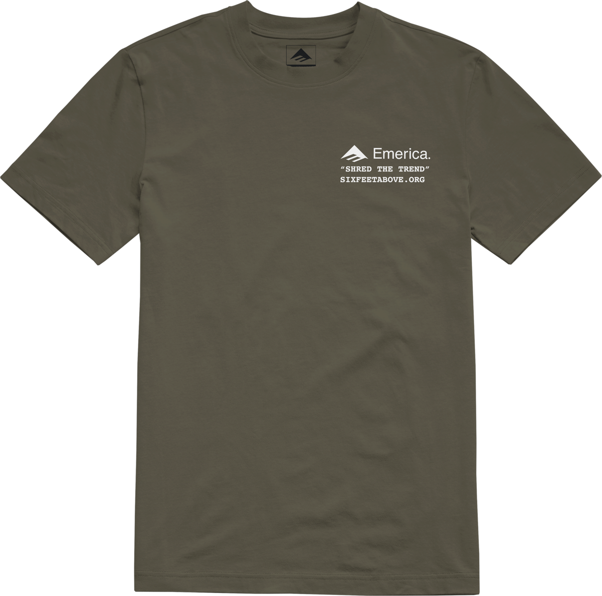 Emerica Mens Six Feet Above Tee Military T-Shirt