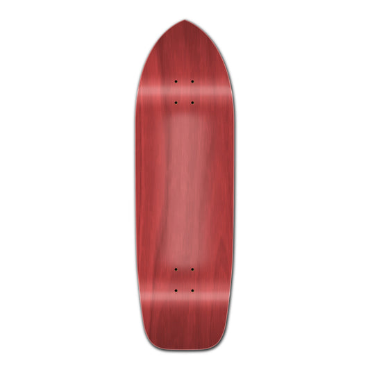 Yocaher Old School Longboard Deck - Stained Red