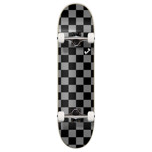 Yocaher Complete Skateboard 7.75" - Checker Silver
