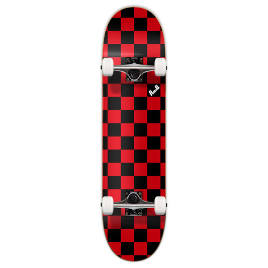 Yocaher Complete Skateboard 7.75" - Checker Red