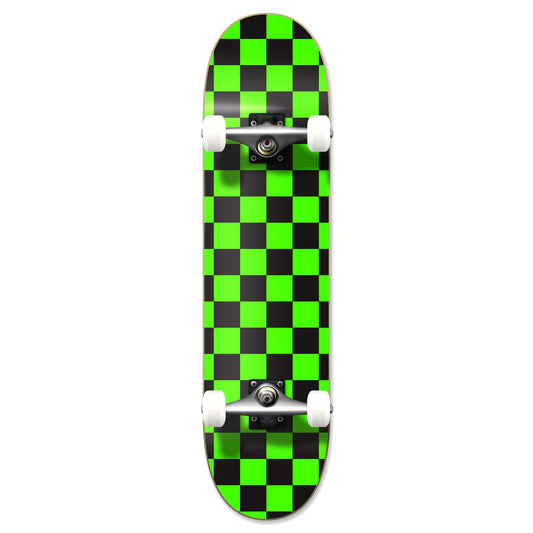 Yocaher Complete Skateboard 7.75" - Checker Green