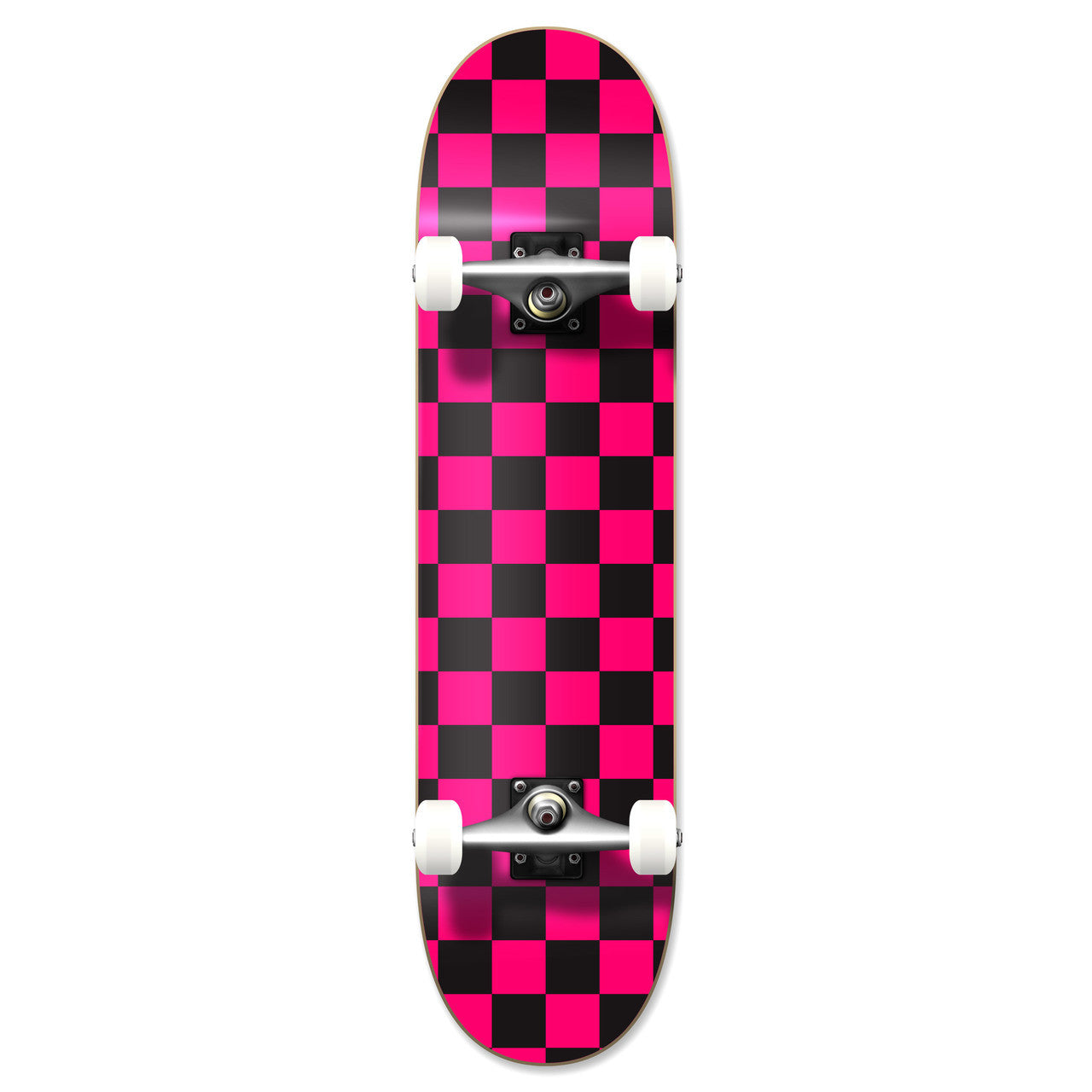 Yocaher Complete Skateboard 7.75" - Checker Pink