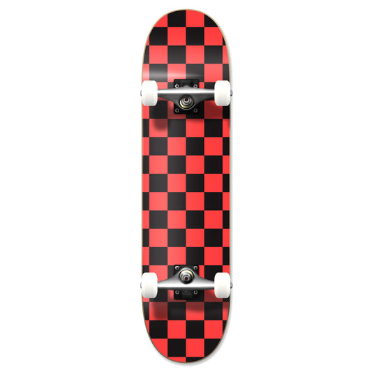Yocaher Complete Skateboard 7.75" - Checker Orange