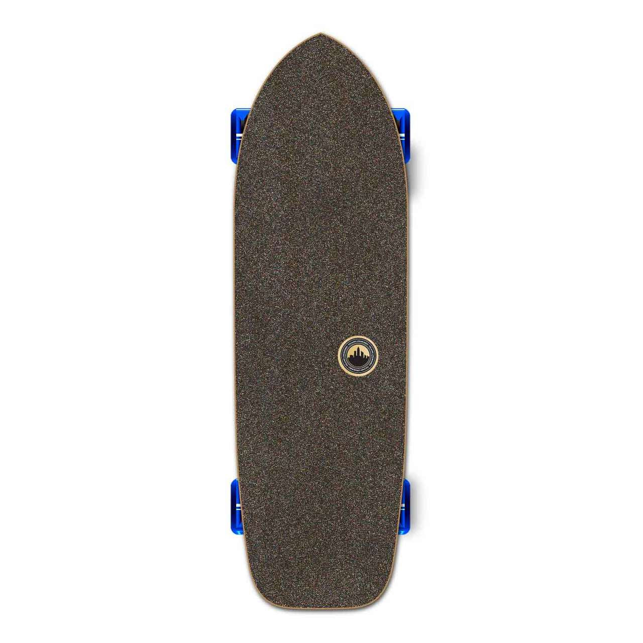 Yocaher Old School Longboard Complete - Checker Blue