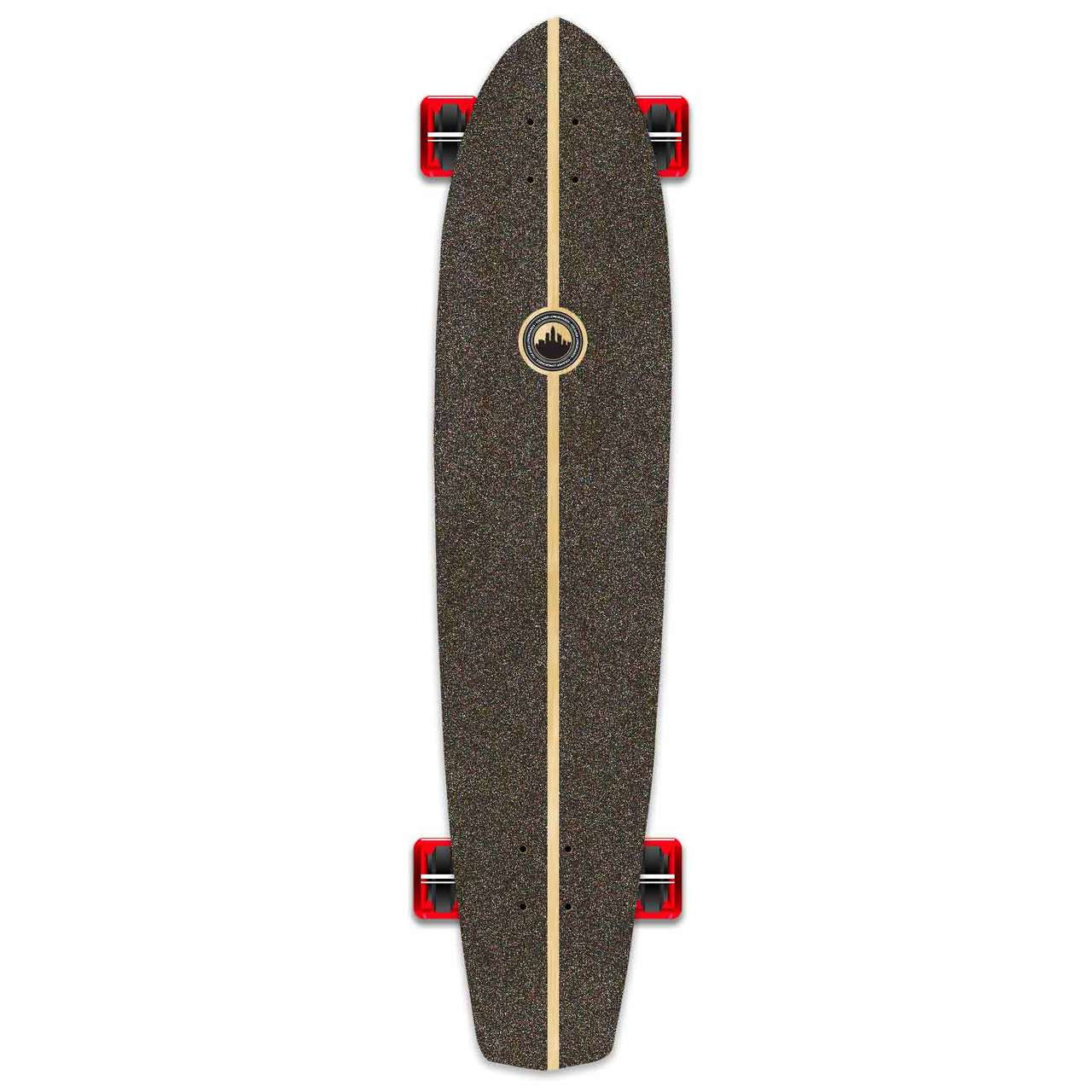 Yocaher Slimkick Longboard Complete - Checker Red