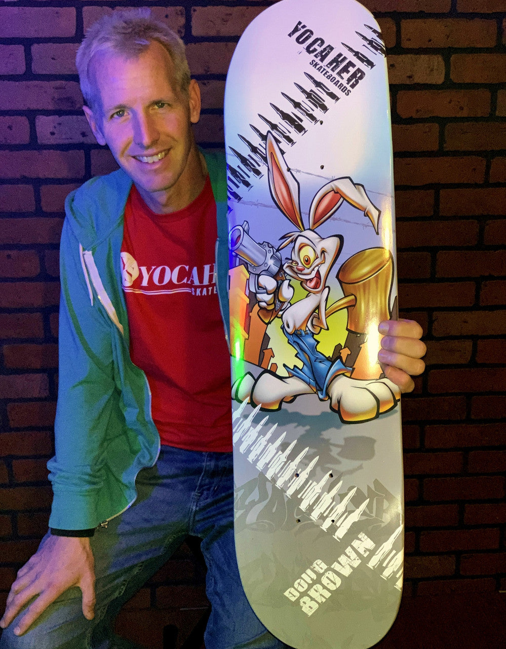 Yocaher Complete Skateboard 7.75"  - Radical Rabbit