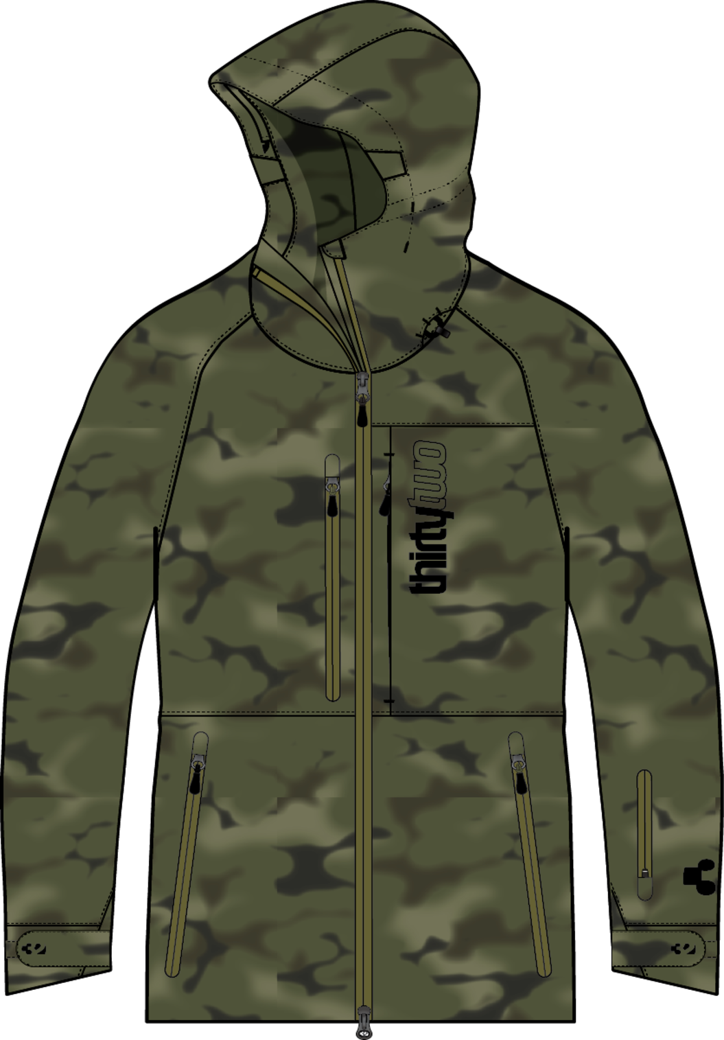 Thirtytwo Women's Nova Jacket Camo Clothing