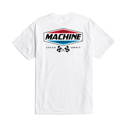 Loser Machine Men's Overdrive Stock T-Shirt White T-Shirts