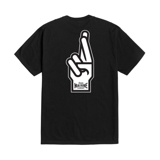 Loser Machine Men's Good Luck Fingers-Tee Black T-Shirts