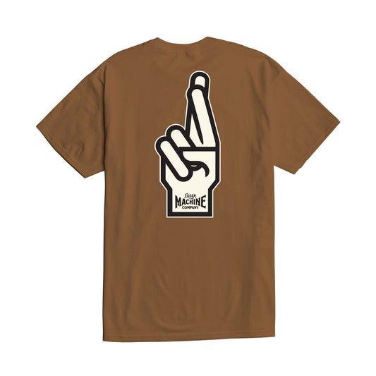 Loser Machine Men's Good Luck Fingers Stock T-Shirt Brown Sugar T-Shirts