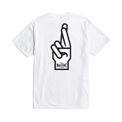 Loser Machine Men's Good Luck Fingers Stock T-Shirt White T-Shirts