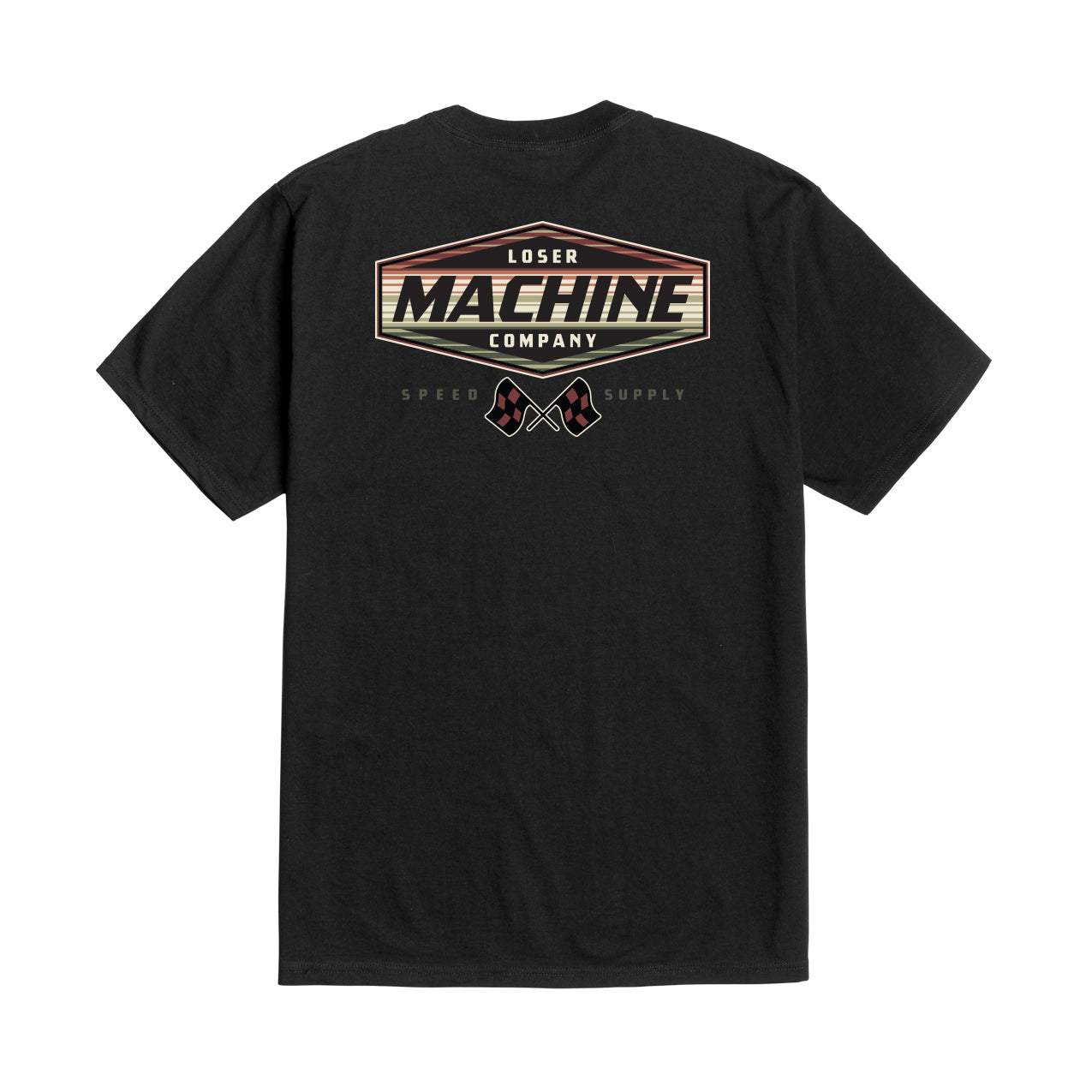 Loser Machine Men's Overdrive-Serape-Tee Black T-Shirts