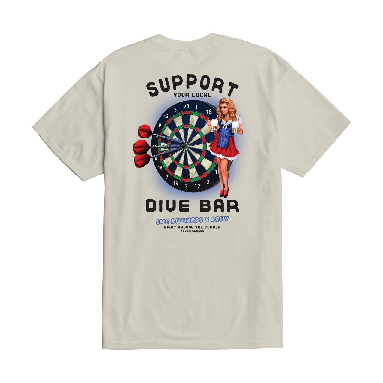 Loser Machine Men's Darts & Beers-Tee Cream T-Shirts