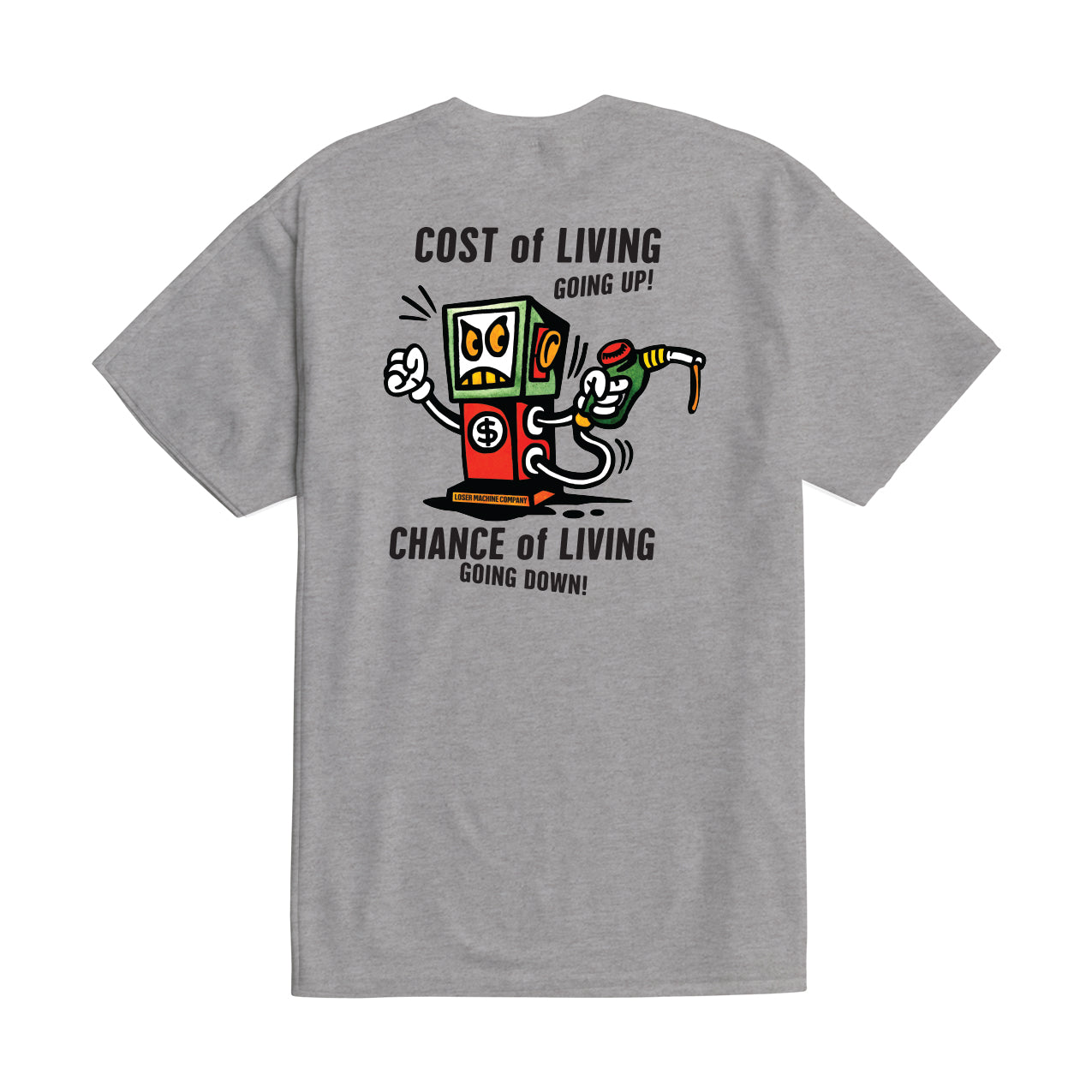 Loser Machine Men's High Cost-Tee Heather Grey T-Shirts