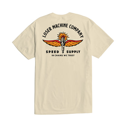 Loser Machine Men's Spark Plug-Tee Cream T-Shirts