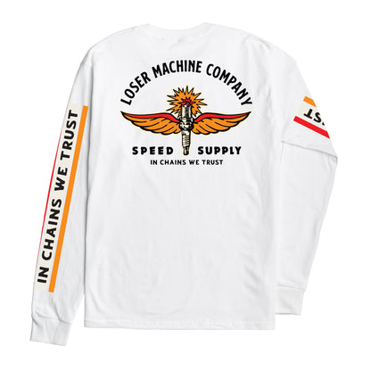 Loser Machine Men's Spark Plug-Tee White T-Shirts