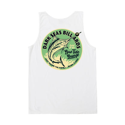 Dark Seas Men's Eight Ball Stock Tank White T-Shirts