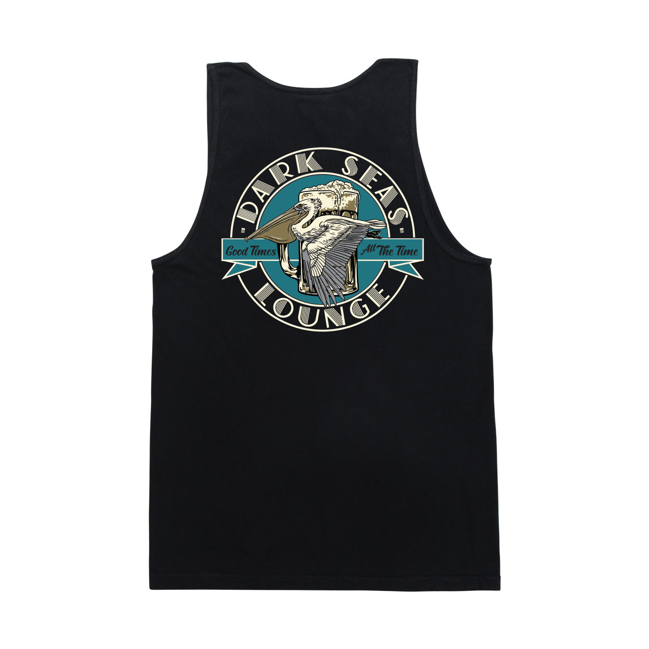 Dark Seas Men's Easy Going Stock Tank Black T-Shirts