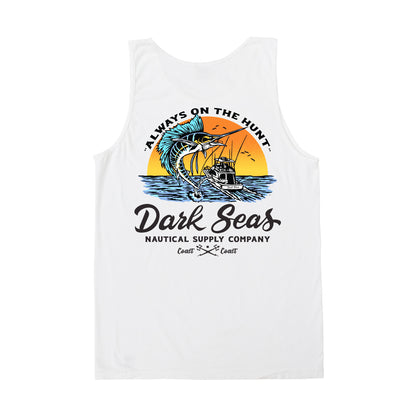 Dark Seas Men's Open Ocean Pigment Tank Top White T-Shirts