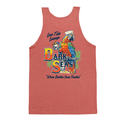 Dark Seas Men's Key West Pigment Tank Top Sunset Coral T-Shirts