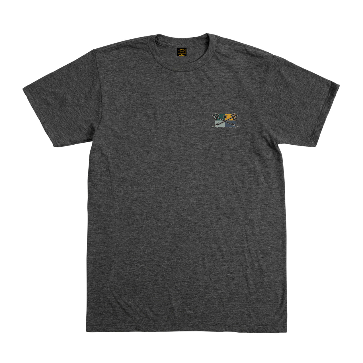 Dark Seas Men's Color Block -Tee Heather Charcoal T-Shirts
