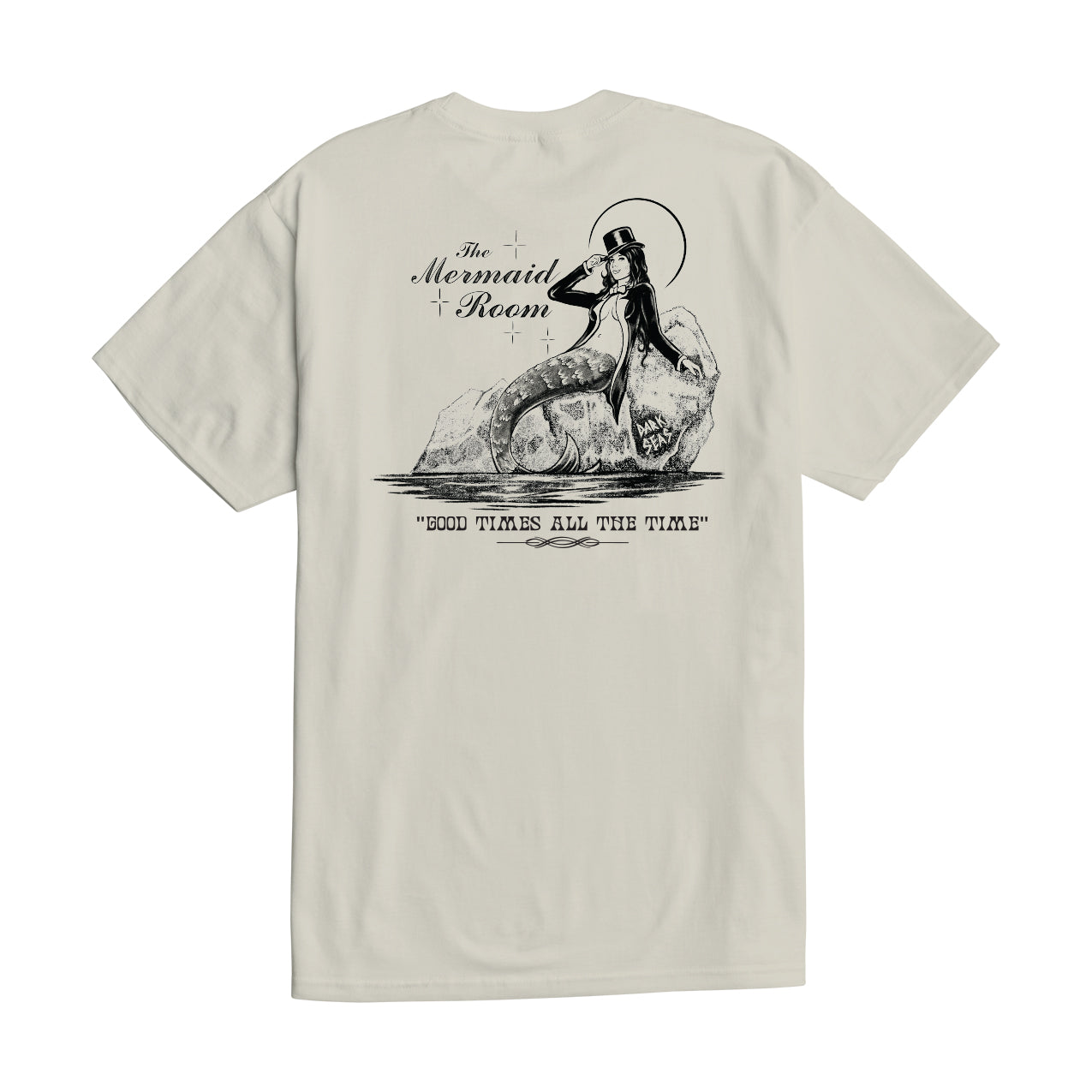 Dark Seas Men's Mermaid Room -Tee Cream T-Shirts