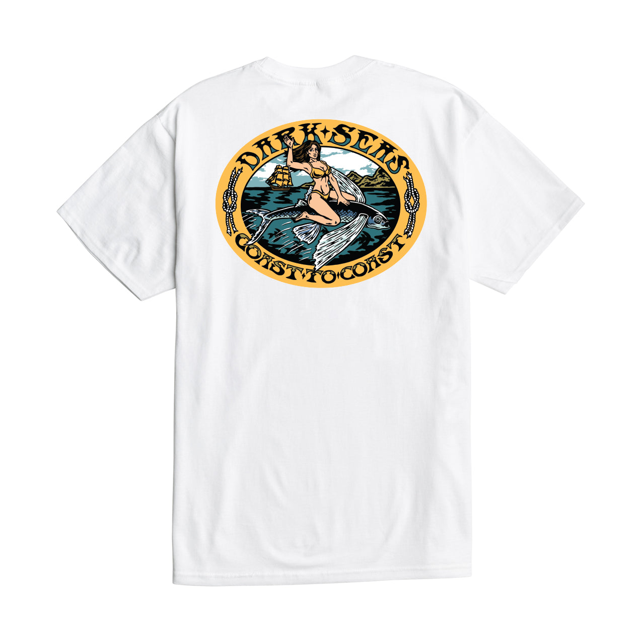 Dark Seas Men's Flyer -Tee White T-Shirts