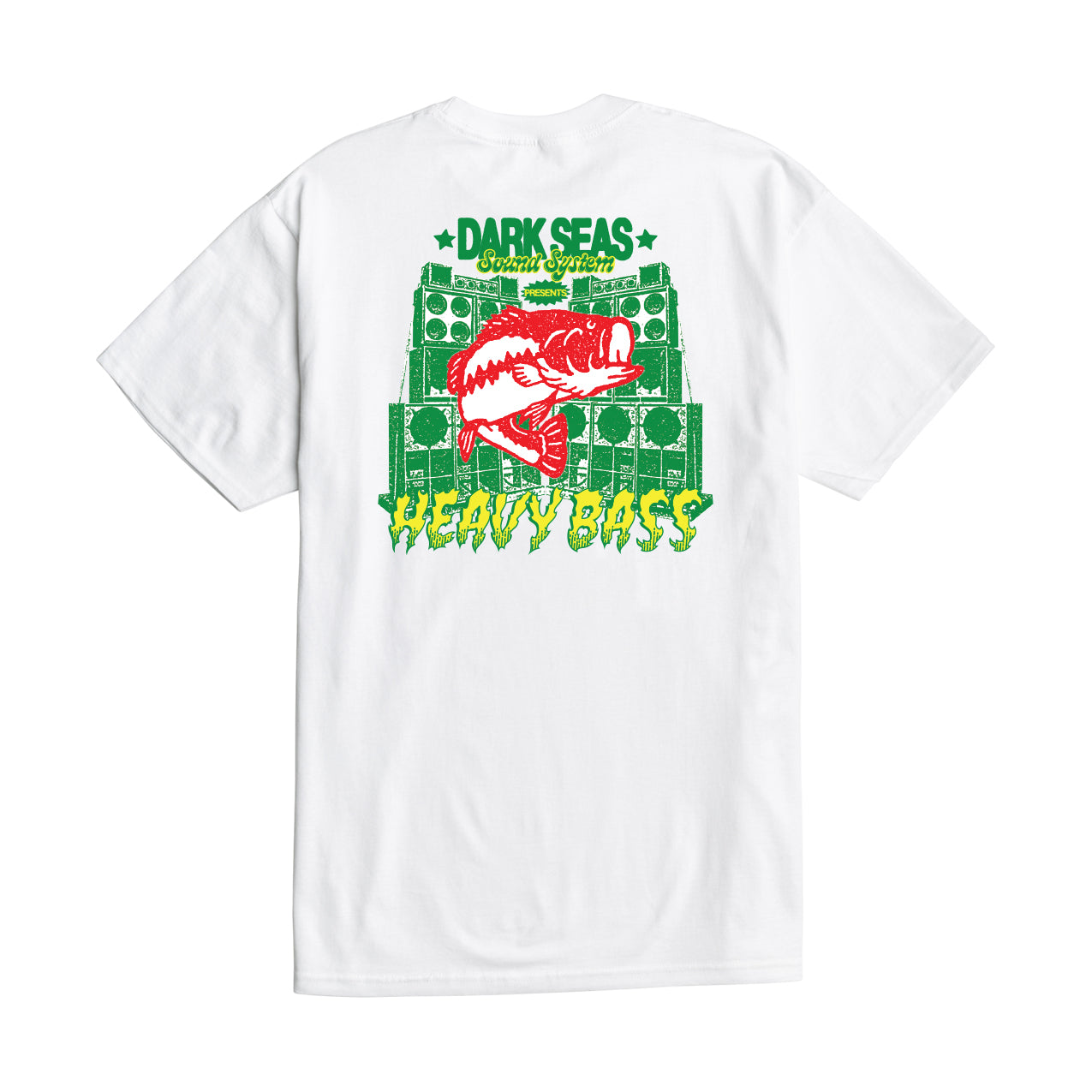 Dark Seas Men's Heavy Bass -Tee White T-Shirts