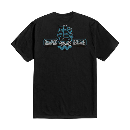 Dark Seas Men's Linework Tee Black T-Shirts