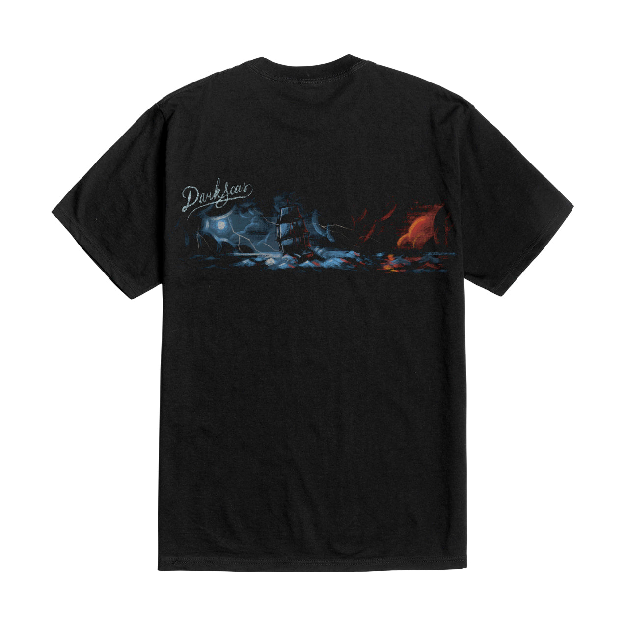 Dark Seas Men's Shipwrecked Stock T-Shirt Black T-Shirts