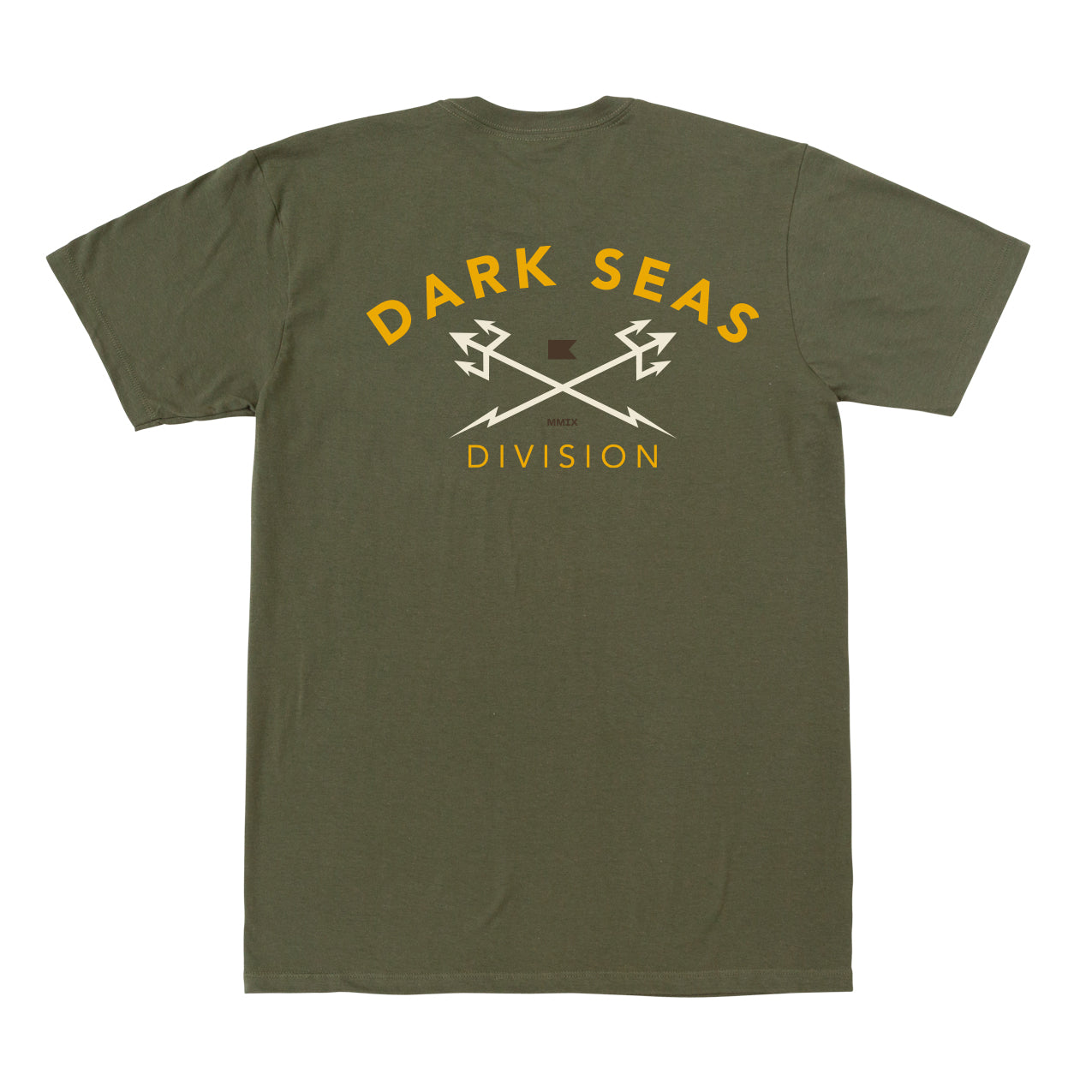 Dark Seas Men's Headmaster -Tee Military Green T-Shirts