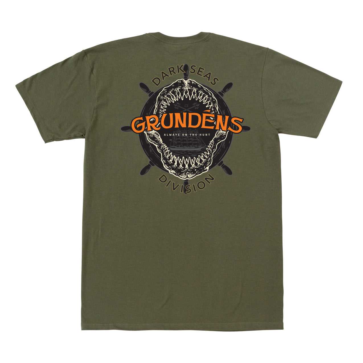 Dark Seas Men's On The Hunt -Tee Military Green T-Shirts