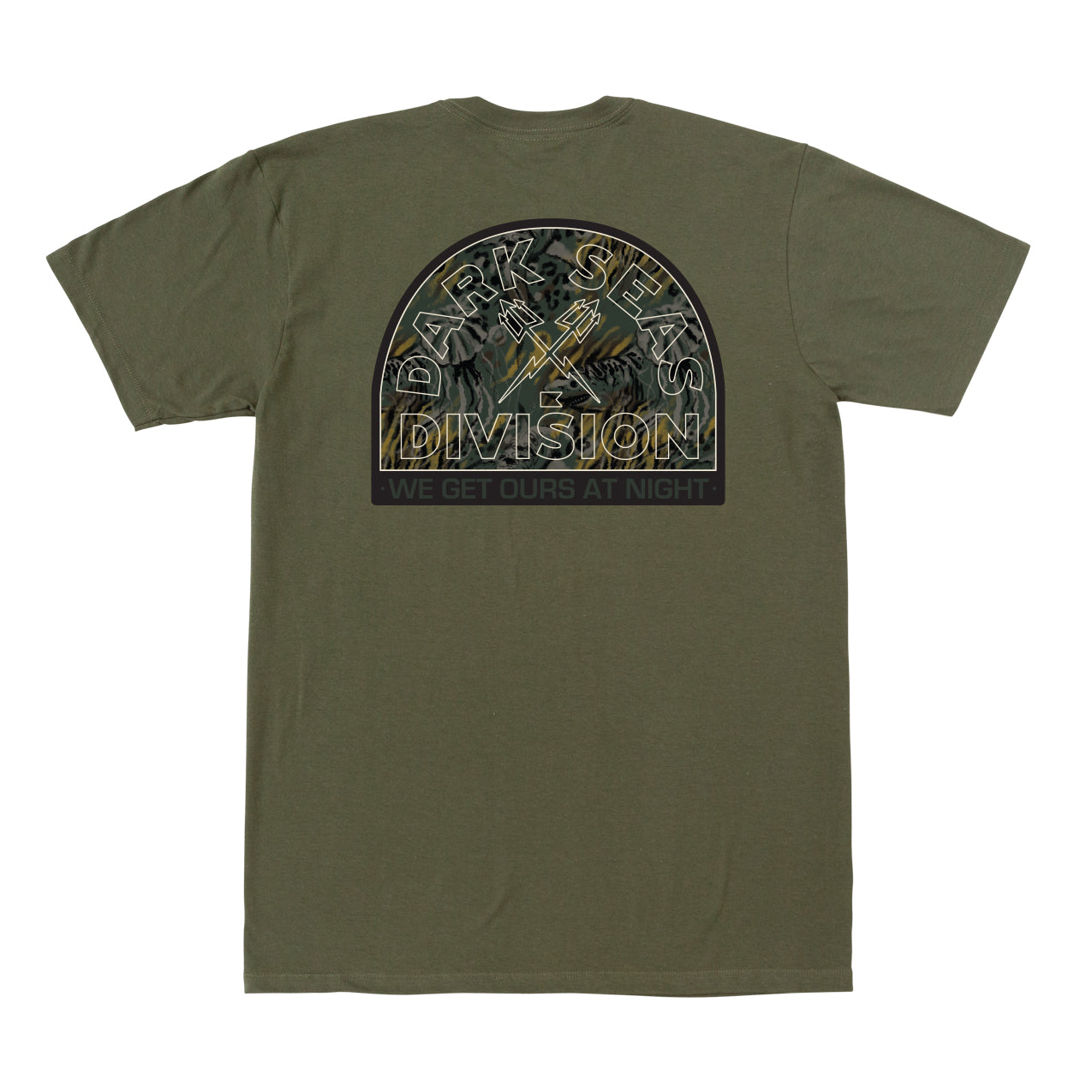 Dark Seas Men's Night Vision-Tee Military Green T-Shirts