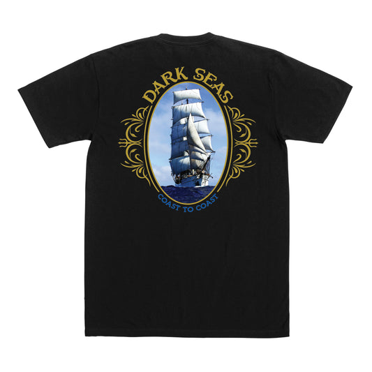 Dark Seas Men's Go By Sea-Tee Black T-Shirts