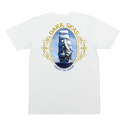 Dark Seas Men's Go By Sea-Tee White T-Shirts