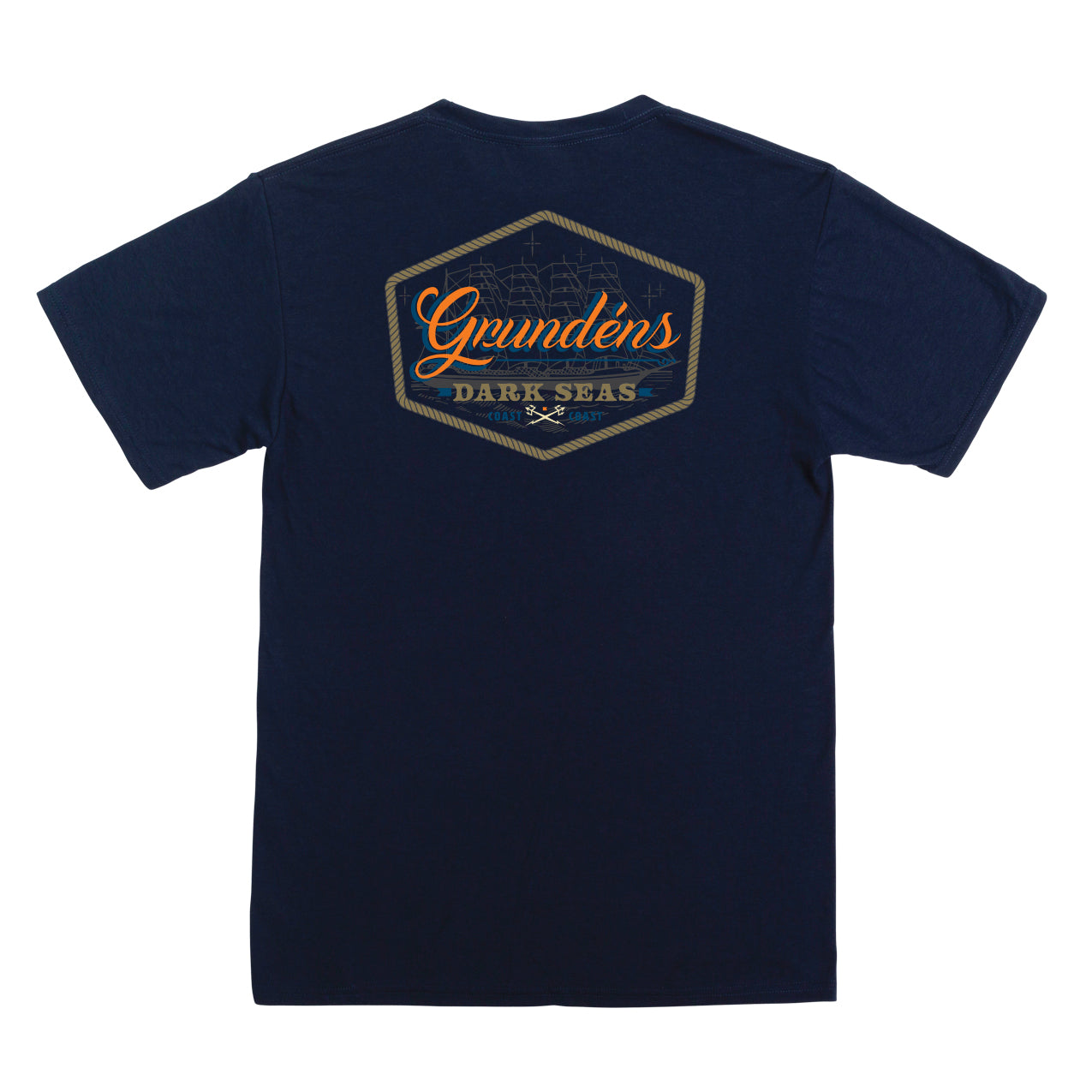 Dark Seas Men's Watercraft -Tee Navy T-Shirts