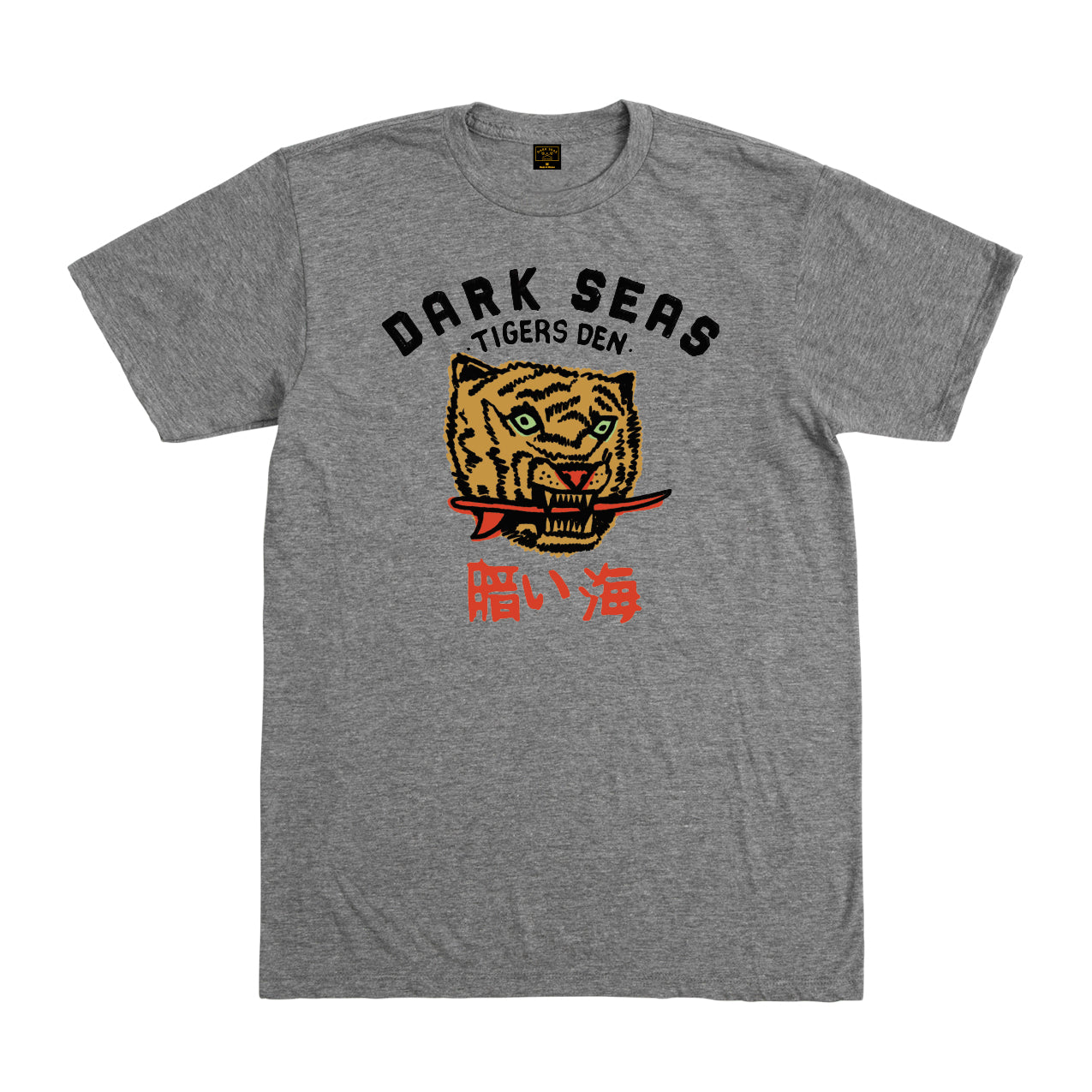 Dark Seas Men's Tigers Den -Tee Dark Ash T-Shirts