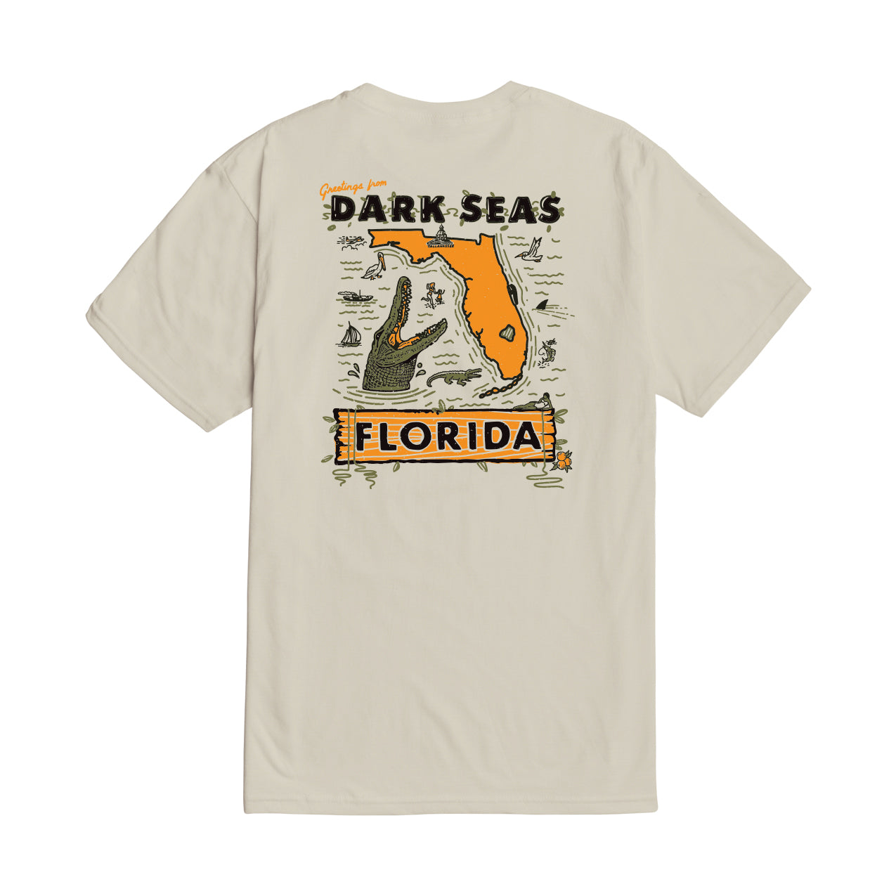 Dark Seas Men's Florida -Tee Cream T-Shirts