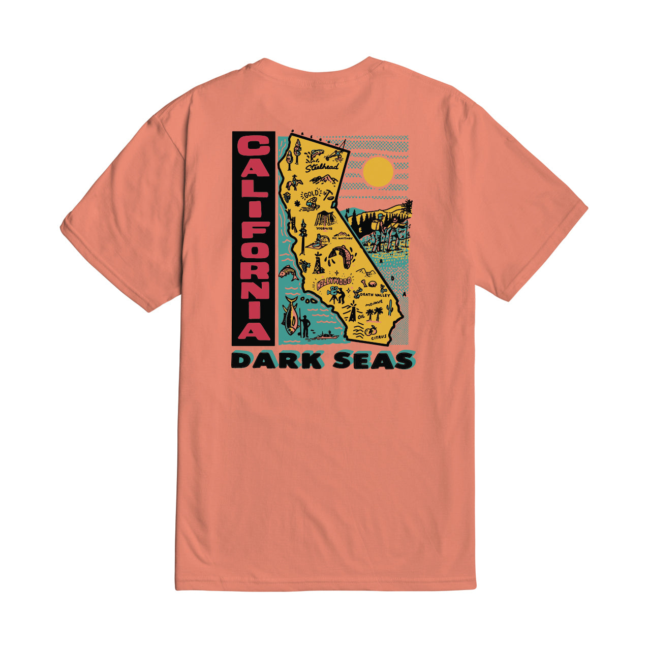 Dark Seas Men's California -Tee Coral T-Shirts