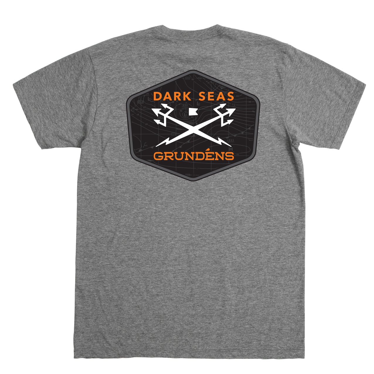 Dark Seas Men's Chart & Deploy Tee Dark Ash T-Shirts