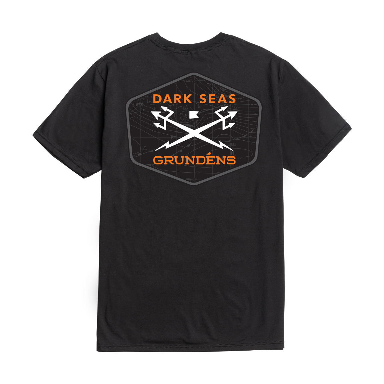 Dark Seas Men's Chart & Deploy Tee Black T-Shirts