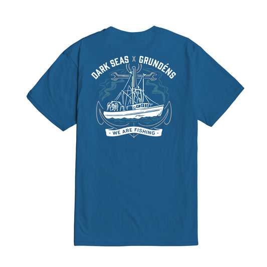 Dark Seas Men's Long Distance Tee Blue Jean T-Shirts