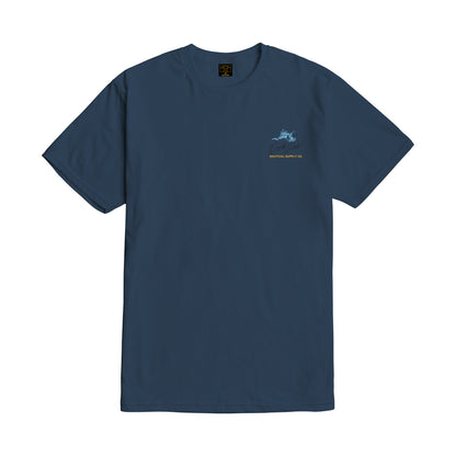 Dark Seas Men's Thin Line -Tee Blue T-Shirts