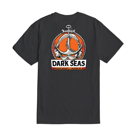 Dark Seas Men's Fortified Tee Charcoal T-Shirts